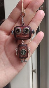 Handmade Wooden Robot Keychain in Steampunk Style - Etsy
