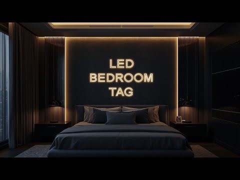 LED Bedroom Tag Design | Luxury Night Glow Look | Modern USA Bedroom Decor