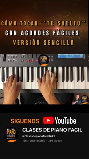 Cómo tocar ‘’ Te suelto ‘’ con acordes fáciles versión sencilla 😱🎹✅ #aprendepianoconjoserealpe SIGUENOS TAMBIEN EN YOUTUBE 👇👇👇👇 https://www.youtube.com/@clasesdepianofacil3449 . Si quieres aprender con mi curso aprende piano con José Realpe mira este link 👇🏻👇🏻👇🏻 👉🏼 CURSO DE PIANO: https://go.hotmart.com/W91973883G . SI TE GUSTO LA CLASE: ✅ DALE LIKE, ME GUSTA 👍 ✅COMENTA💬 ✅DALE COMPARTIR, COMPARTIR, COMPARTIR ❤️ . . #aprendepiano #aprendepianoconjoserealpe #clasesdepianofacil #pia