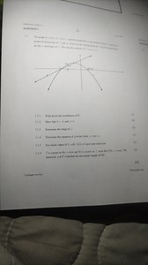 Mathematics Grade 11QUESTION 11.1 The graph of f(x) = -x²  ... | Filo