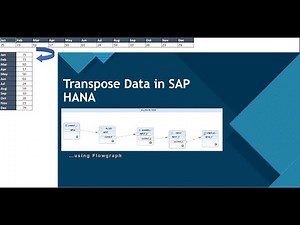 Transpose data using Flowgraphs in SAP HANA