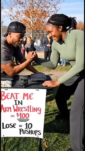 $100 Arm Wrestling Challenge! Can YOU Beat Me? Think you’re strong enough to win $100? 💪 I set up a street-style arm wrestling challenge in the park — anyone who beats me gets 💵, but if you lose… 10 pushups on the spot! 😅 Fast cuts, funny reactions, and pure energy from random people joining the fun. Who’s next? 🔥 #StreetChallenge #ArmWrestling #FitnessFun #PublicChallenge | ArozPlay