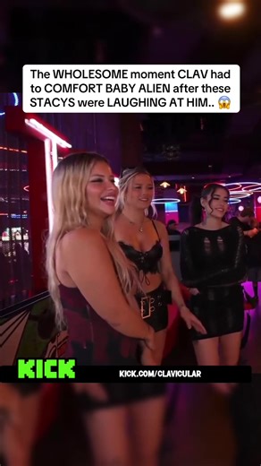 The WHOLESOME moment CLAV had to COMFORT BABY ALIEN after these STACYS were LAUGHING AT HIM.. 😱 #clavicular #babyalien