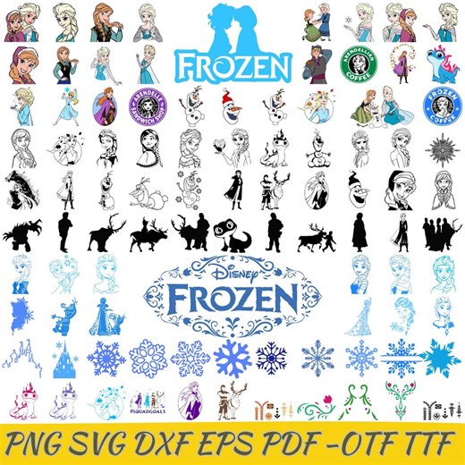 Frozen Svg Bundle, Frozen Clipart, Elsa Svg, Anna Svg, Olaf Svg, Princess Svg, Frozen Svg Files for Cricut, Instant Download Bundle - Etsy