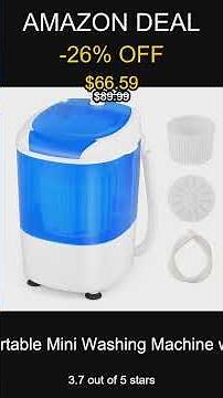 Compact Portable Mini Washing Machine with Spin Dryer Perfect for Home Apartment and RV Use