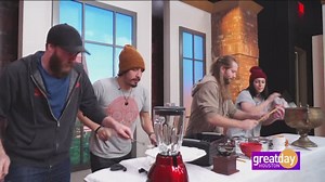 The incredible percussion troupe STOMP gives Great Day an impromptu performance