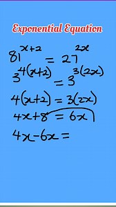 This is how to solve simple Exponential Equations #buchionlinemaths #exponentialequation #mathematics #go #goviral #everyone #viralvideoreels | Buchi Online Maths