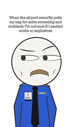 Also when I get out of a store and the alarm goes off 😥 #animation #cartoon #travel #airport #meme