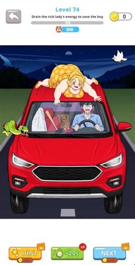 🧠 Brainy Escape Quest Level 74 Walkthrough: Drain Her Energy! 🚗💨 #Shorts