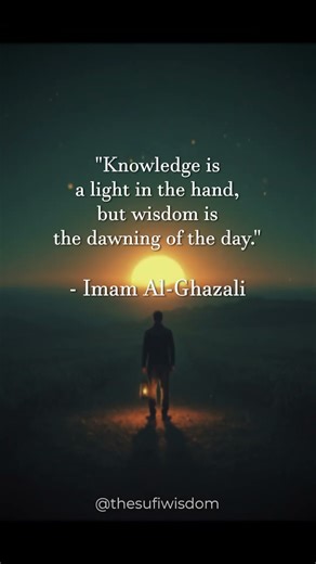 Knowledge is a light in the hand, but wisdom is the dawning of the day