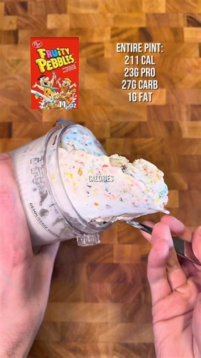 Fruity Pebbles Protein Ice Cream 😋🍦