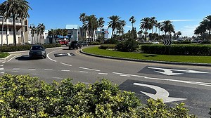 New traffic pattern at the Clearwater Beach roundabout
