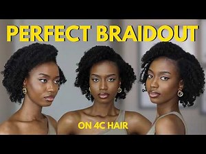 HOW I GET THE PERFECT BRAID OUT ON 4C NATURAL HAIR