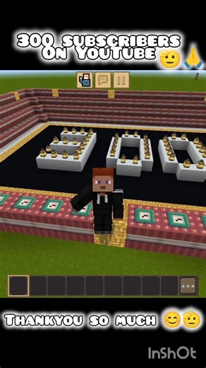 300 subscribers celebration in Minecraft😱💥 #minecraft #gaming #shorts