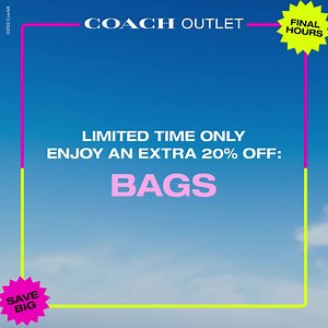 686K views · 376 reactions | Add a little more Coach Outlet to your closet with an extra 20% off bags, wallets (and more!). | Coach | Facebook