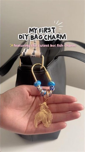 I Made My First DIY Bag Charm 🎀 #craftideas #bagaccessories #viral #diyshorts #summercraft