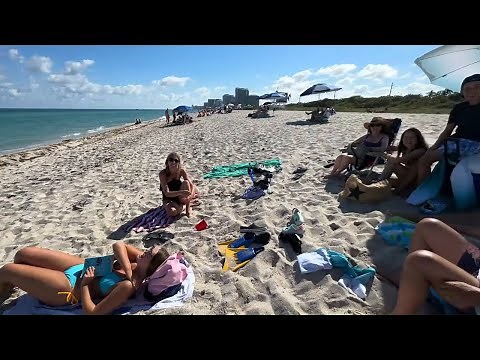 MIAMI BEACH WALK Haulover Park Beach 4K