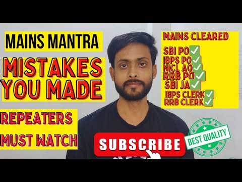 Failed in Banking Mains? Do THIS 🔥 My Real Strategy + Mistakes”