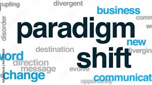 Paradigmshift animated word cloud, text design animation.