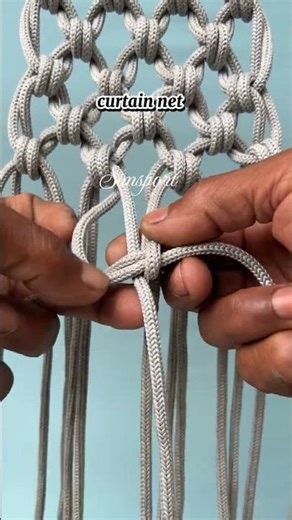 Knots make curtain nets, macrame, #knot #net