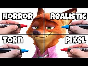 Drawing Nick Wilde—Zootopia In 4 Amazingly Different Styles!