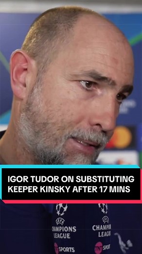 Igor Tudor Defends Substituting Kinsky After 17 Minutes