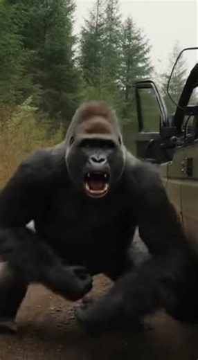 Gorilla Mother's Brave Rescue Mission #gorillarun #wildrescue #animalbravery