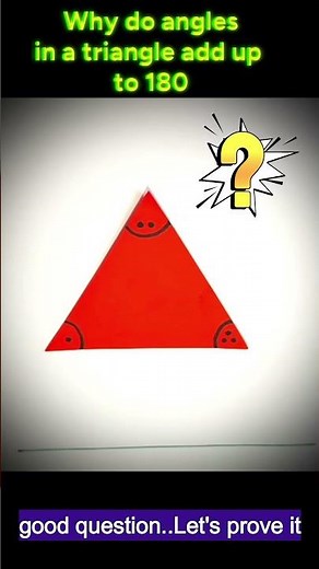 Why Triangles Always Add Up to 180° 🔺#maths