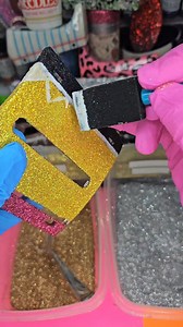 Let's finish adding the glitter to this glitter pencil pop up note dispenser. Remember this Part 2 of a 5 Part series. 🥰✨️💕 #glitter #diycrafts #craftideas #pencil #notedispenser | Maegen's Glitz and Glam