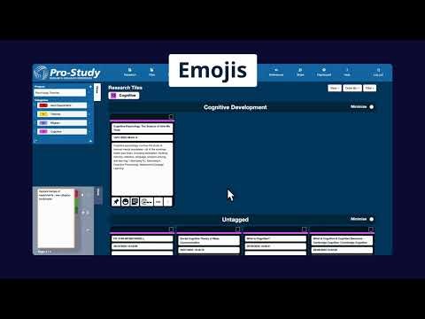 Pro-Study - Organising Your Research with Tags, Pins and More