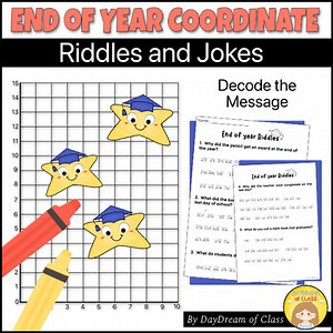 End of Year Coordinate Graphing Ordered Pairs Activity Printable & Digital