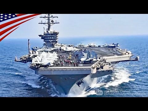 Powerful Supercarrier Flight Operations & Underway at High Speed