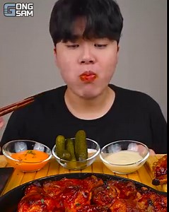 4.1M views · 113K reactions | Youtube➡GONGSAM TABLE 이공삼 . Black bean noodles, cheese buldak, donmahawk galbi, kimchi mukbang! 짜장라면, 치즈불닭, 돈마호크 갈비, 총각김치 먹방!!! . #food #koreanfood #eatingshow #eating #asmr #mukbang #asmreatingsounds #asmreating #eatingasmr #asmrsound #mukbangshow #mukbangkorean #cookingasmr #cooking #cook #Blackbeannoodles #cheesebuldak #donmahawkgalbi #kimchi | GONGSAM TABLE 이공삼 | Facebook