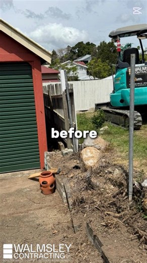 Concrete Sleeper Retaining Wall | Brisbane Before & After Transformation Concrete sleepers are perfect for retaining walls in Brisbane, providing long-lasting strength, low maintenance, and a modern look. Whether you’re upgrading your backyard, garden, or landscaping, this project shows how a concrete sleeper wall can completely transform your space. Services in Brisbane: Concrete sleeper retaining walls Landscaping and yard transformations Excavation and site preparation 📍 Location: Brisbane, 
