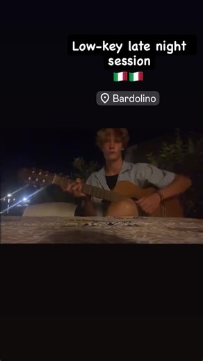 Late Night Guitar Session in Italy