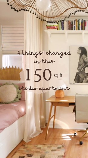 4 things i changed in this TINY studio apartment that changed the game! #diy #fyp #homedecor #studioapartment