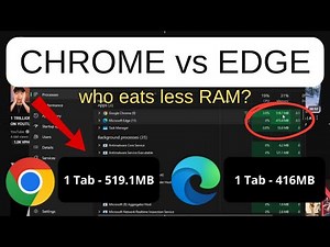 is EDGE better? Chrome vs Edge RAM Comparison - Which is the Best browser for less RAM?