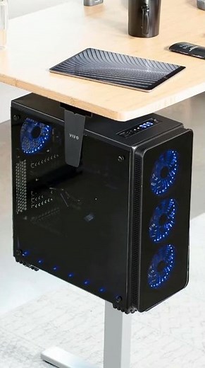 VIVO Adjustable Under Desk PC Mount #deskaccessories #desksetup #workspacesetup