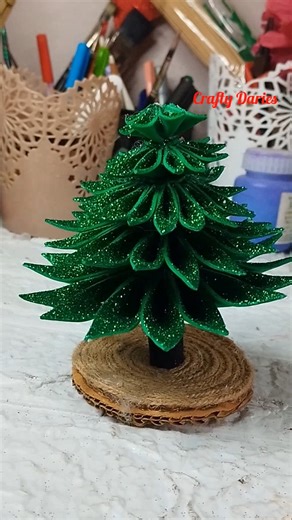 Christmas tree from form sheet #diy #craft #christmas #tabledecor