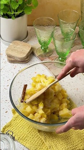 Spiced Pineapple Shrub #drinks recipe #vinegar #pineapple