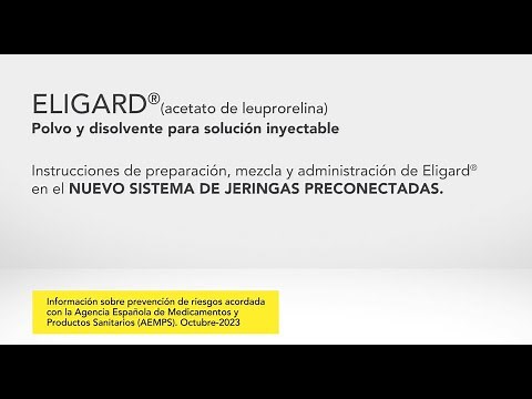Instrucciones de preparación, mezcla y administración de Eligard