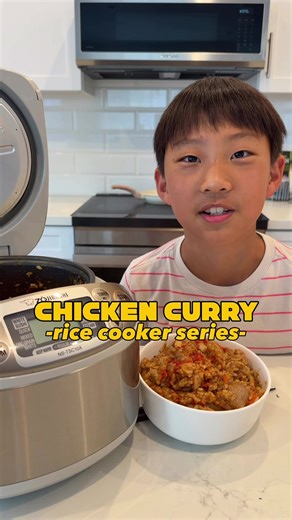 Easy chicken curry in the rice cooker 2 cups uncooked rice Water (the usual amount your rice cooker requires for 2 cups rice) Tomato 3 medium or 2 cups cherry tomatoes Onion 1 Chicken 1/2 lb Carrot 1 medium Curry roux 4 cubes #ricecookerrecipe #curry #easypeasyjordan #cookingwiththecrunchbros