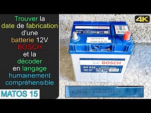 Materials 15 - Find the manufacturing date on a BOSCH 12V battery and decode it - Read it plainly