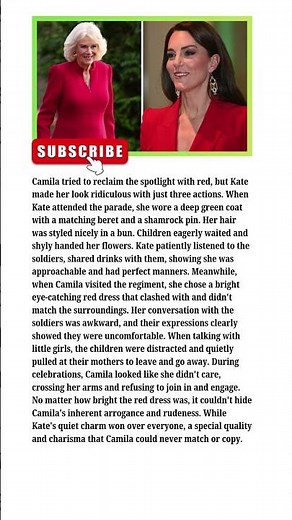 Camilla’s Bold Red Dress Couldn’t Stop Kate From Stealing the Spotlight