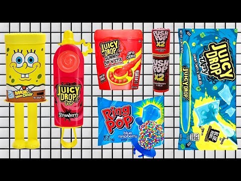 Unboxing Satisfying ASMR Spongebob Gummy Jelly Candy Food Mukbang