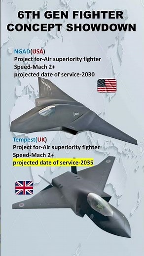 NGAD 🇺🇸 vs Tempest 🇬🇧 | 6th Gen Fighter Jet Concept Showdown 🛩️🔥
