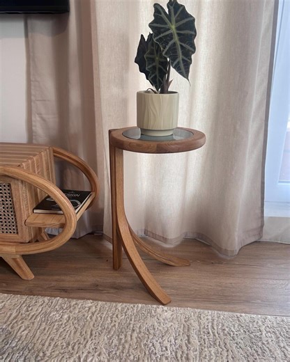 Alien C Table Oak, Coffe Table, Plant Stand, Unique Furniture, Nightstand, Side Table - Etsy