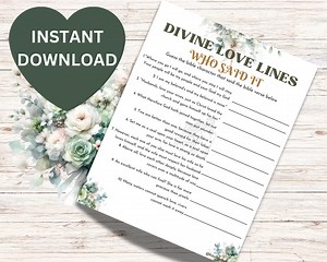 Bridal Shower Game: Love Bible Verse Quiz (digital Download) - Etsy