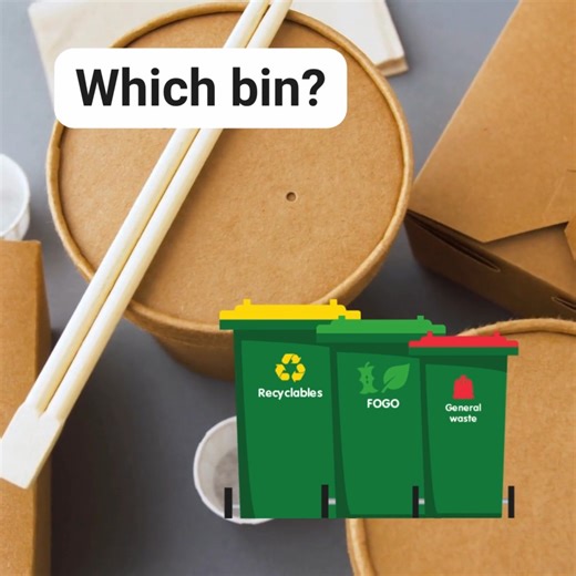 Biodegradable containers and compostable coffee cups feel like they don’t belong in the red bin, but they do. ✅ Here’s the key takeaways: ▪️These containers are made from materials that break down, and that is a huge help in reducing the amount of plastic that ends up in landfill. 🌏👏 ▪️Because the material is designed to break down, they can’t be recycled. ❌♻️ ▪️Many are lined with bioplastic to resist grease and liquid, which means they can’t be composted through the FOGO system. ❌🌱 So, pop 