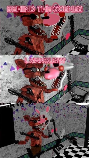 [FNAF] BEHIND THE SCENES OF ORIGINAL FOXY VS MANGLE #fnaf #edit #videogamecharacter #memes